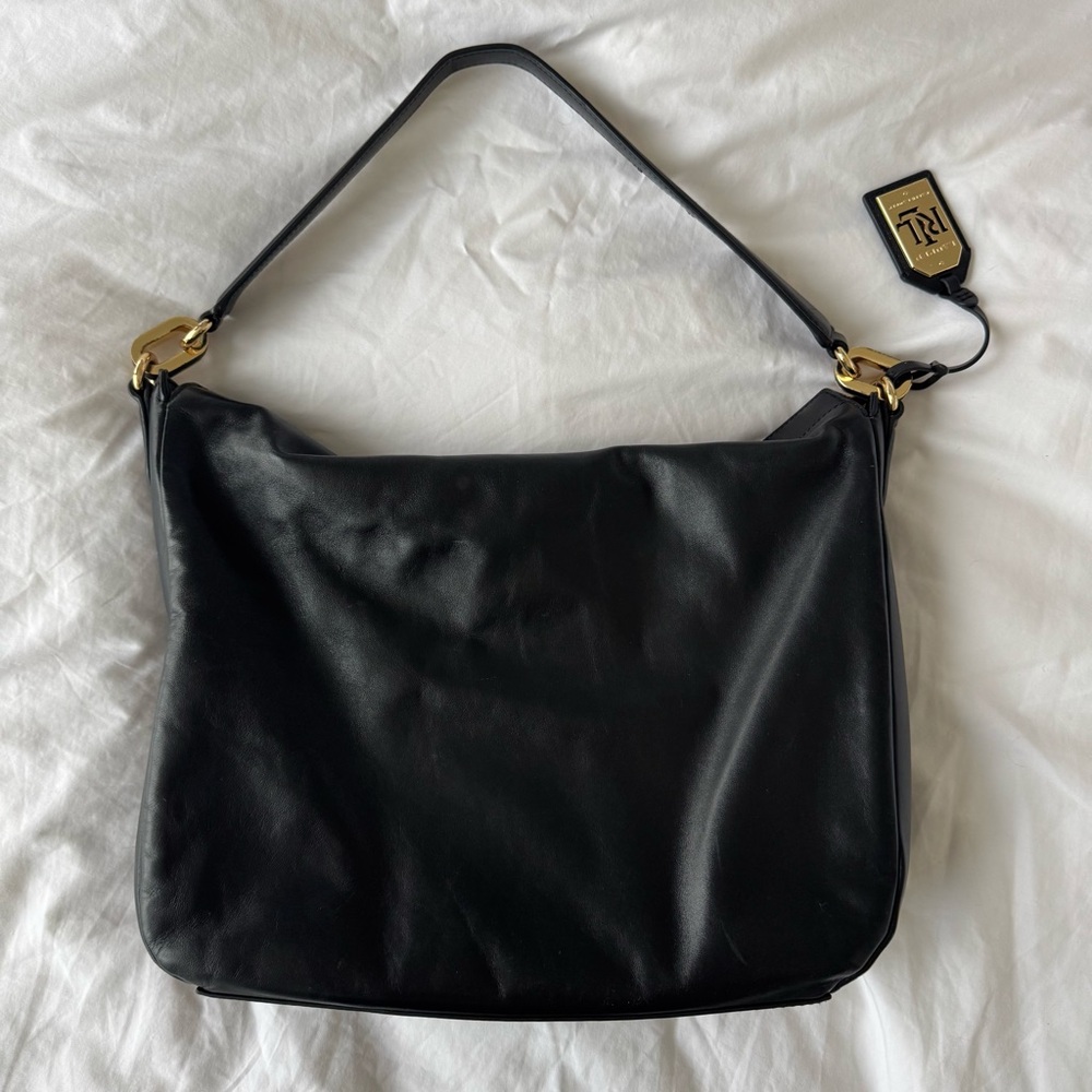 Ralph Lauren Black Leather Shoulder Bag - Picture 2 of 6